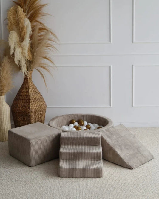 Leikkimoduuli + Pallomeri, Corduroy Beige