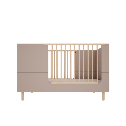 Wood Luck Design, Cot &amp; Junior Bed 2 IN 1, 70x140 cm, Truffle