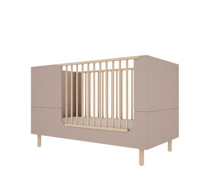 Wood Luck Design, Cot &amp; Junior Bed 2 IN 1, 70x140 cm, Truffle