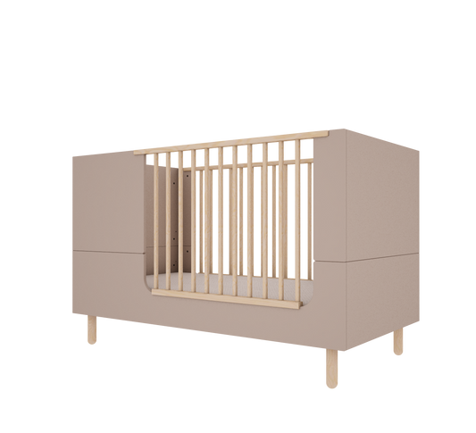 Wood Luck Design, Pinnasänky & Juniorisänky 2 IN 1, 70x140 cm, Truffle