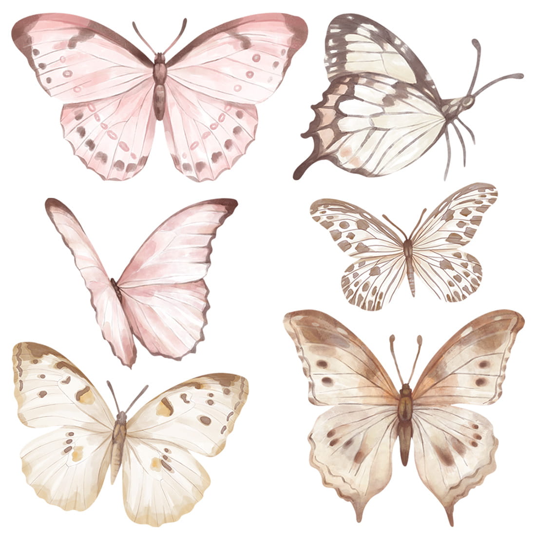 Pastelowelove, Seinätarra Setti L, Butterflies