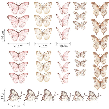 Pastelowelove, Seinätarra Setti, Butterflies