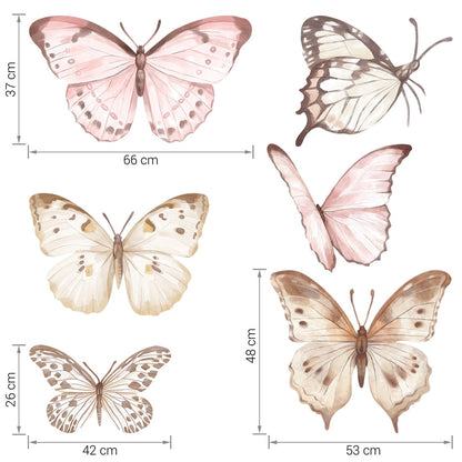 Pastelowelove, Seinätarra Setti L, Butterflies