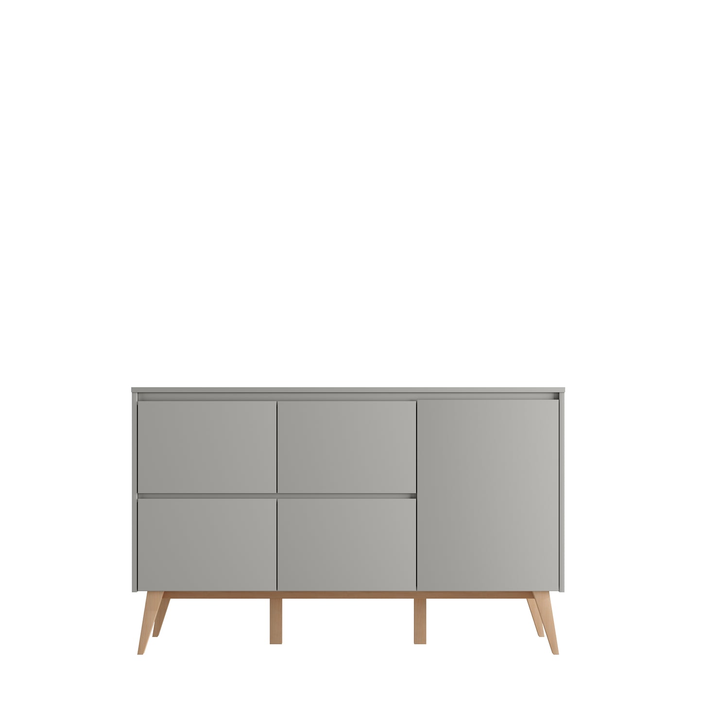 Pinio, Swing Chest of 4 drawers, Grey
