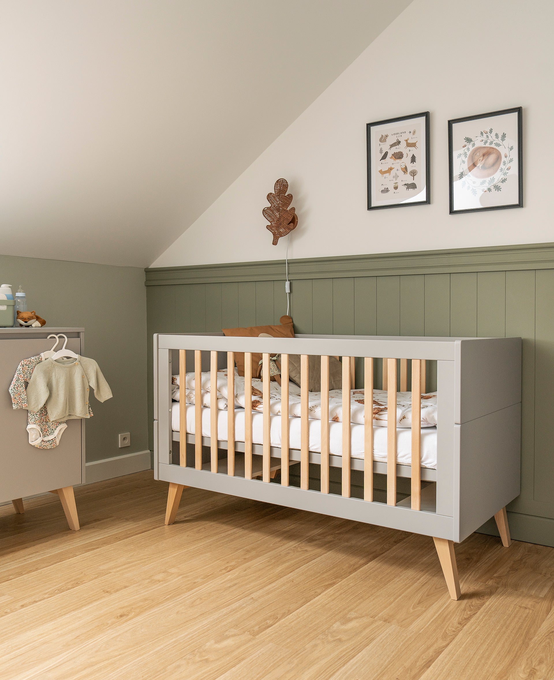 Pinio Swing Cot 2IN1 70x140 Grey