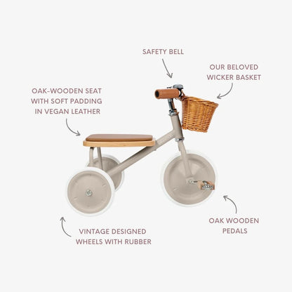 BANWOOD, trehjuling för barn, olika färger