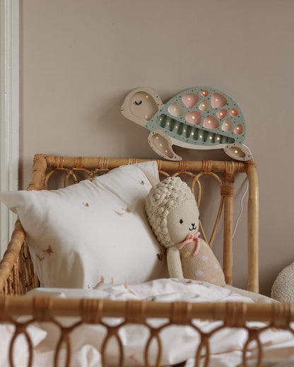 Little Lights Night Light Turtle, Seafoam Pink