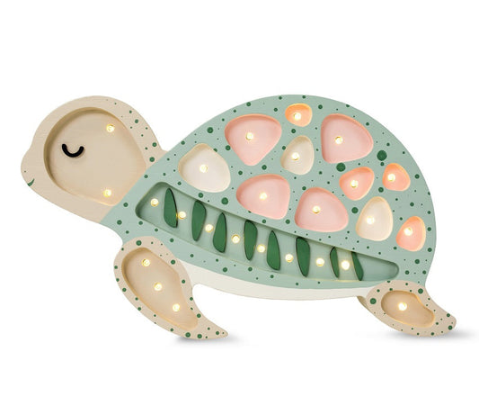 Little Lights Yövalo Turtle, Seafoam Pink