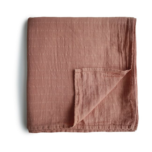 Mushie Muslin Swaddle, Tawny Birch