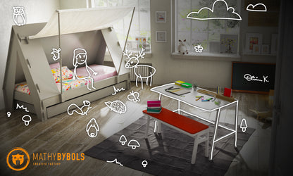 Mathy By Bols Säng 90x200, Tält Enkel &amp; Utdragssäng