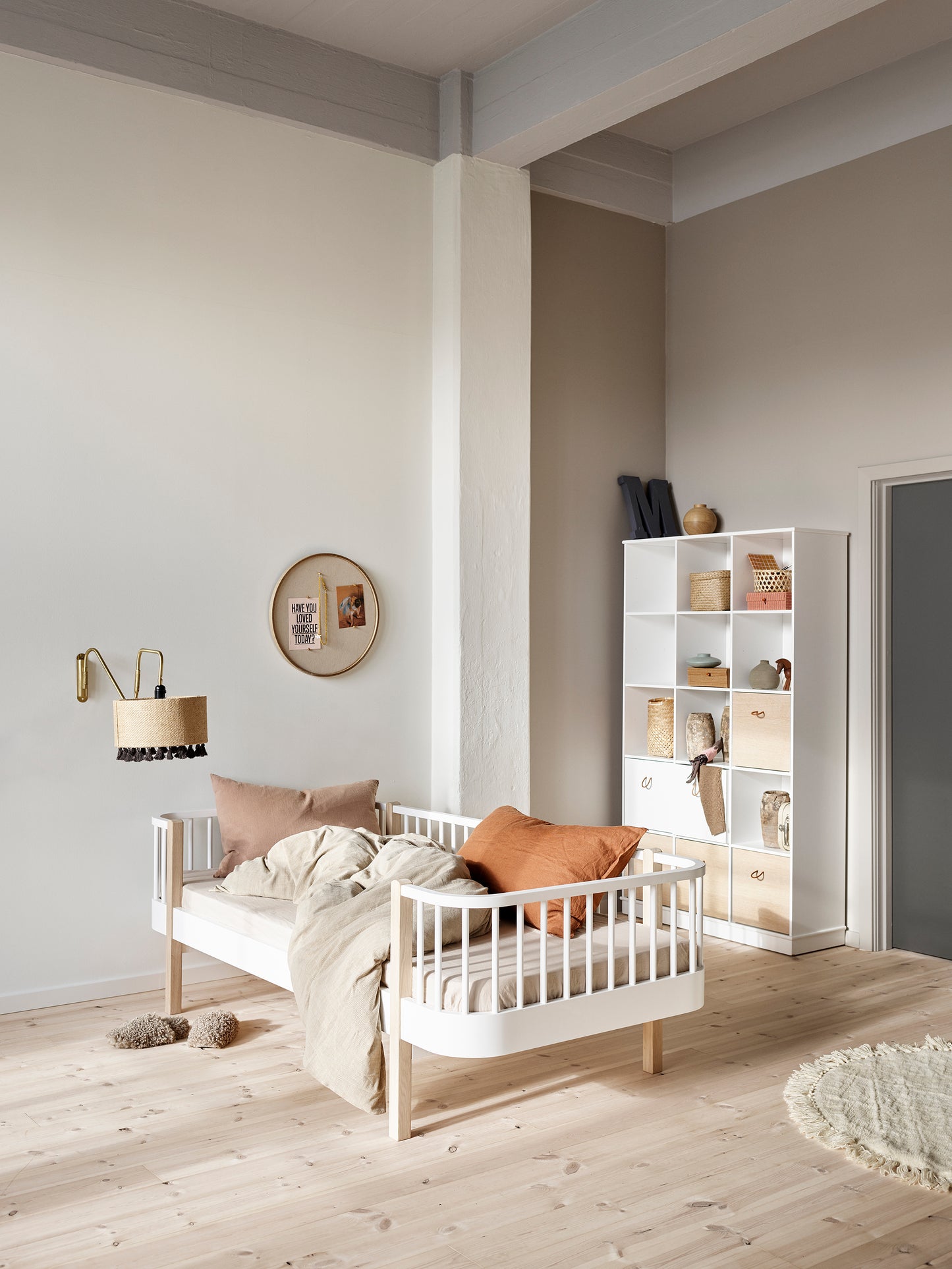 Oliver Furniture, Wood Original, Sohvasänky 90x200, White/Oak