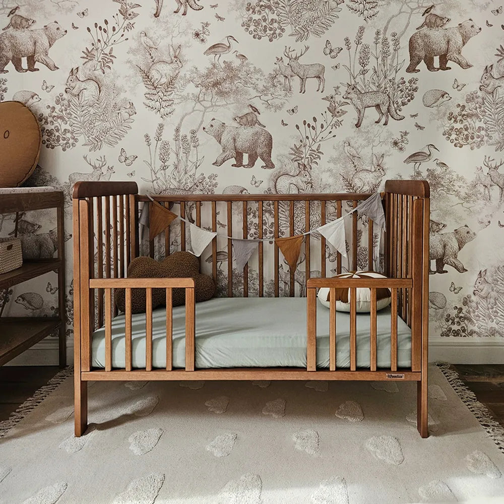 Woodies, Classic, Pinnasängyn (60x120 cm) Turvalaita Daybed, Pähkinä