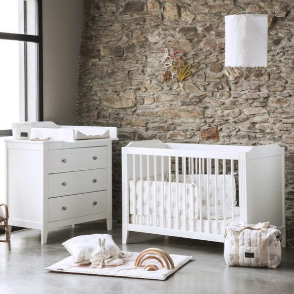 Maison Charlotte, Pinnasänky + Lipasto, Opera White