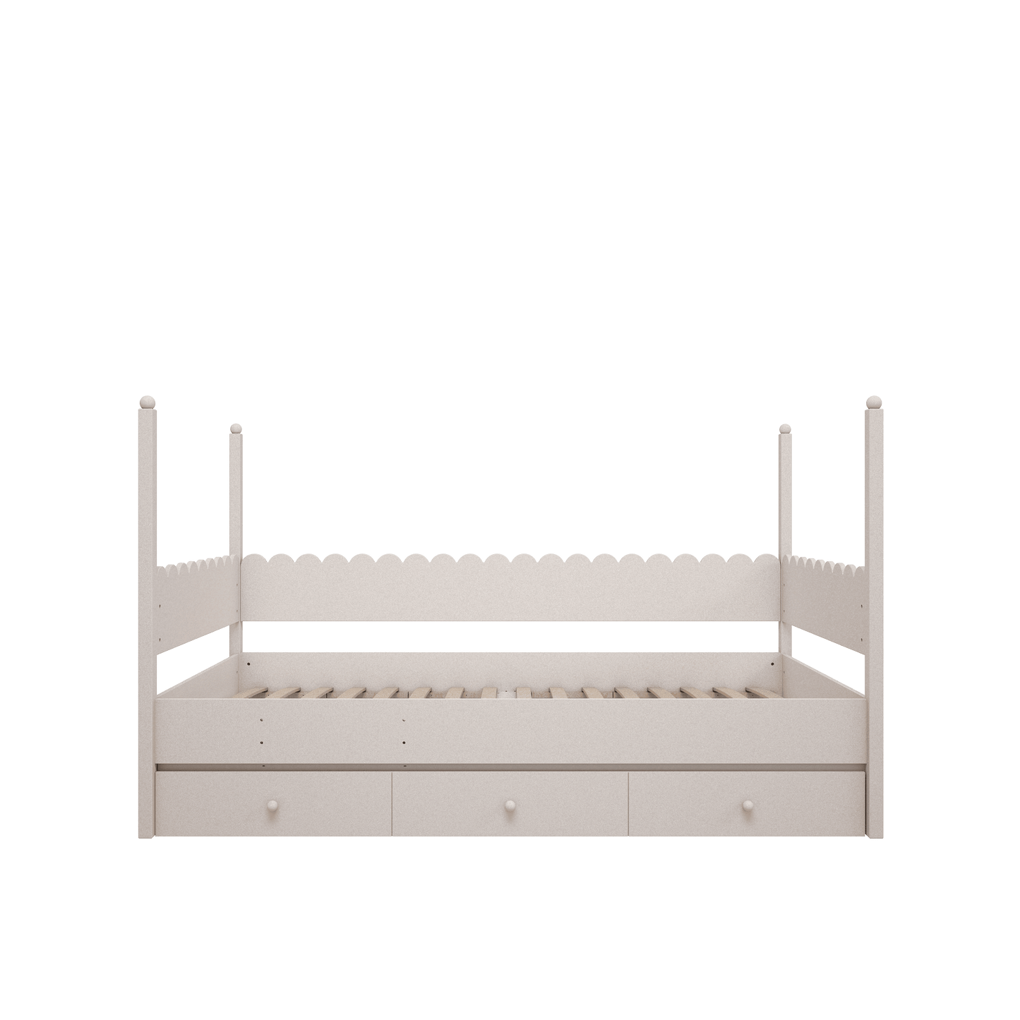 Wood Luck Design, Bed 90x200, Babushka White