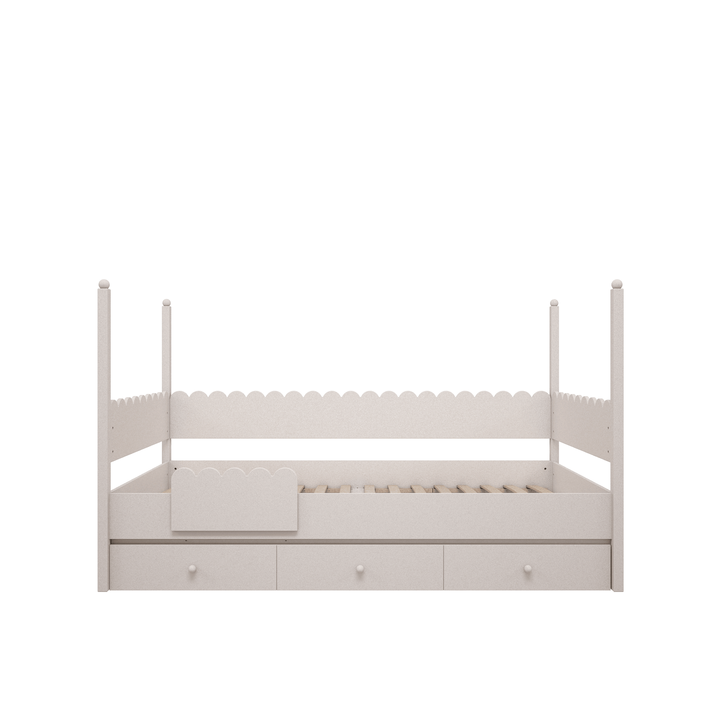 Wood Luck Design, Bed 90x200, Babushka White