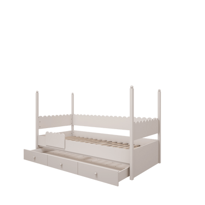 Wood Luck Design, Bed 90x200, Babushka White
