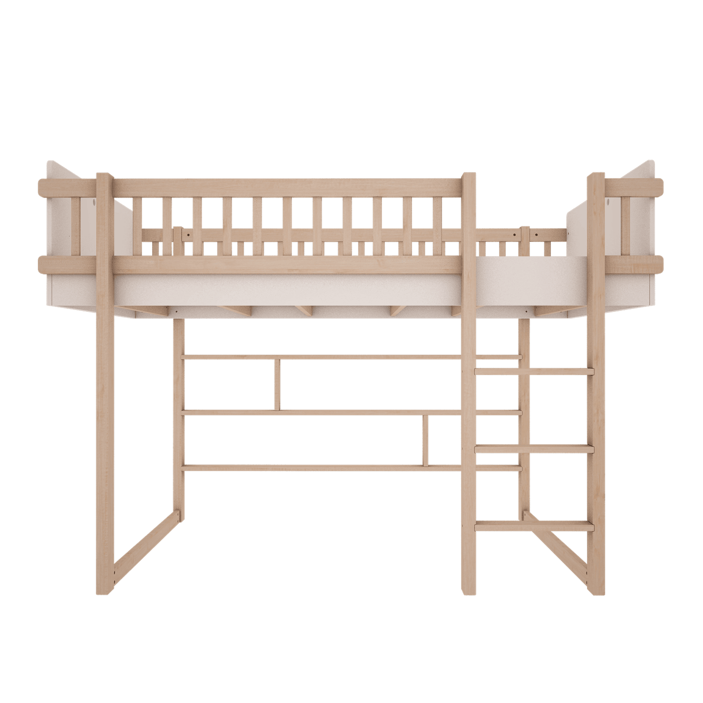 Wood Luck Design, Loftsäng, Basic Vit