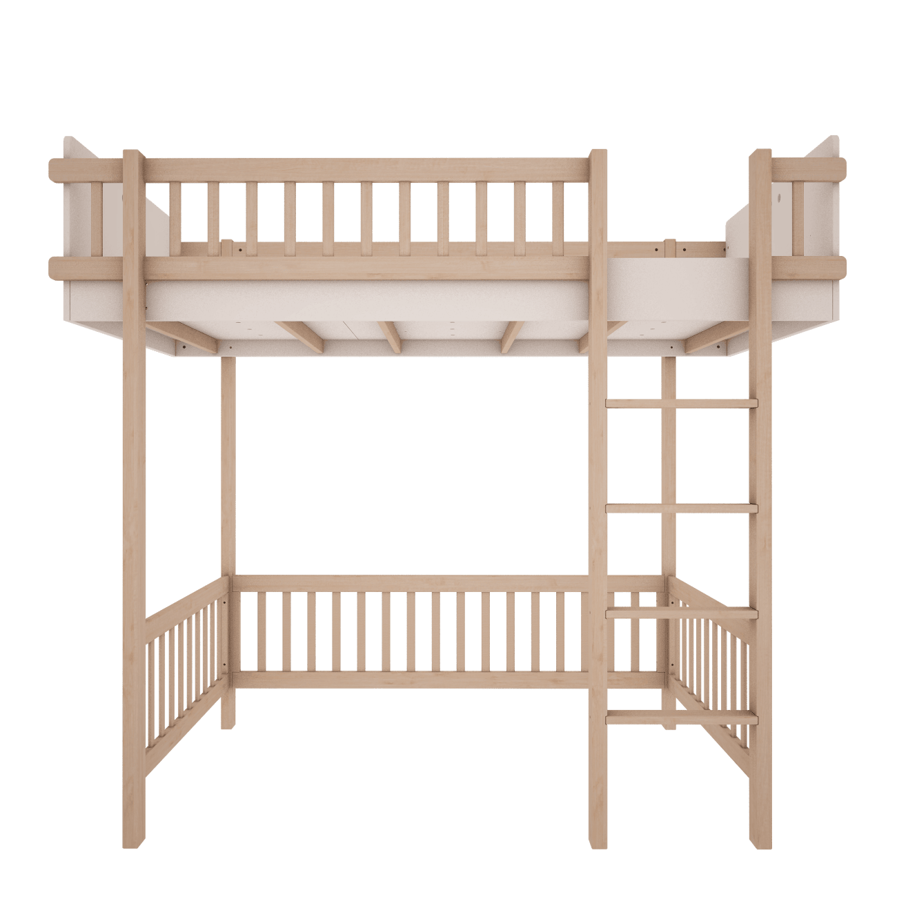 Wood Luck Design, Loftsäng, Basic Vit