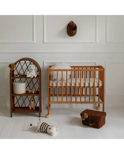 Waldin, Kehto 2-in-1 + Patja, Walnut