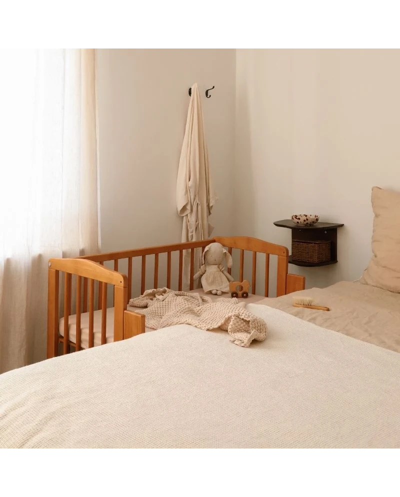 Waldin, Kehto 2-in-1 + Patja, Walnut