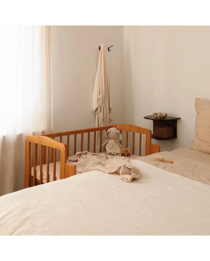 Waldin, Kehto 2-in-1 + Patja, Walnut