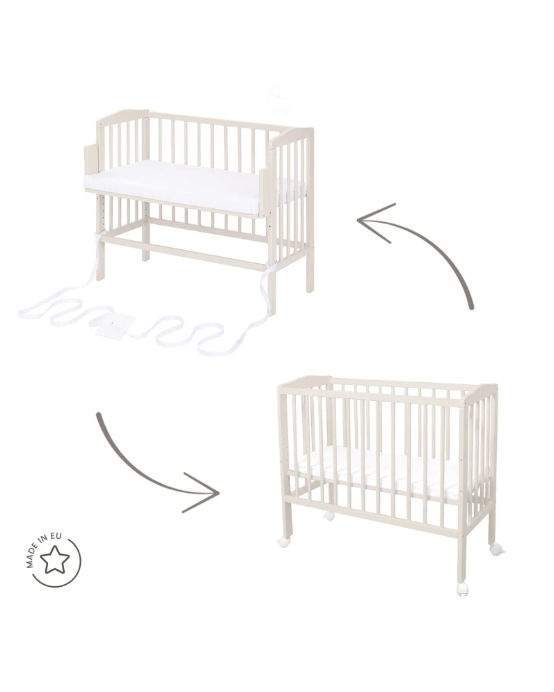 Waldin, Kehto 2-in-1 + Patja, Cashmere