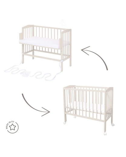 Waldin, Kehto 2-in-1 + Patja, Cashmere