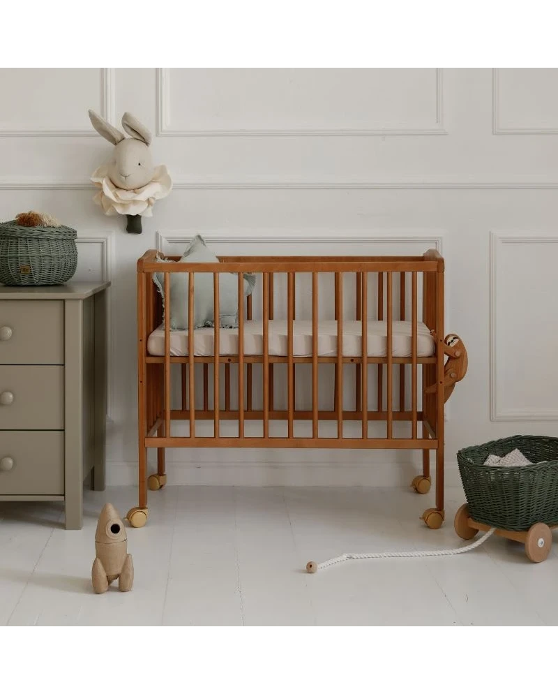 Waldin, Kehto 2-in-1 + Patja, Walnut