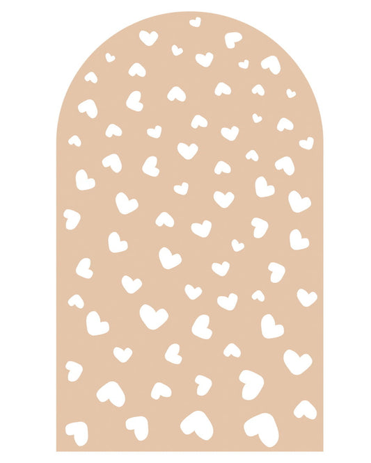 Pastelowelove, Seinätarra Kaari, Beige Hearts