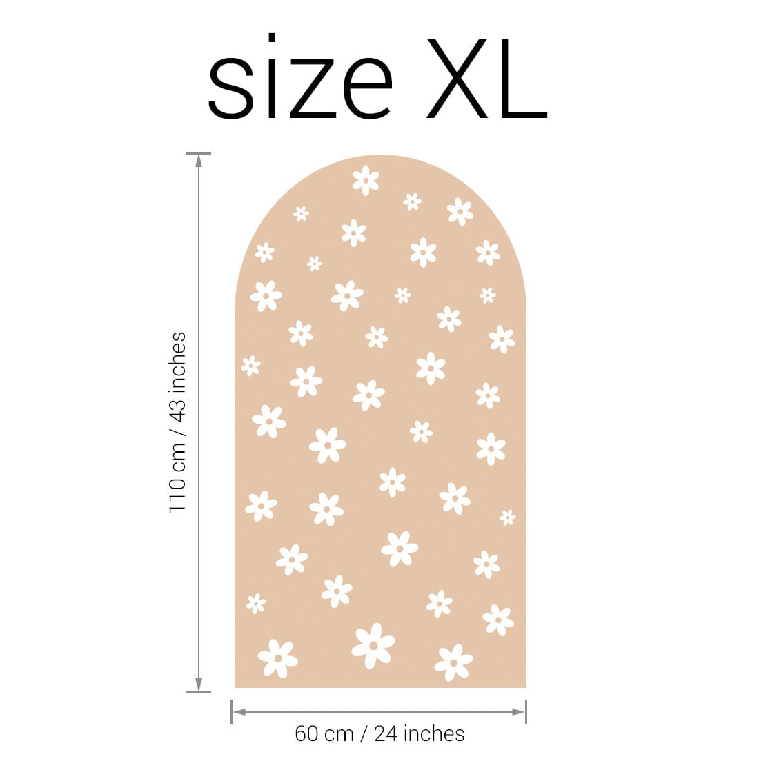 Pastelowelove, Seinätarra Kaari, Beige Daisies Mini