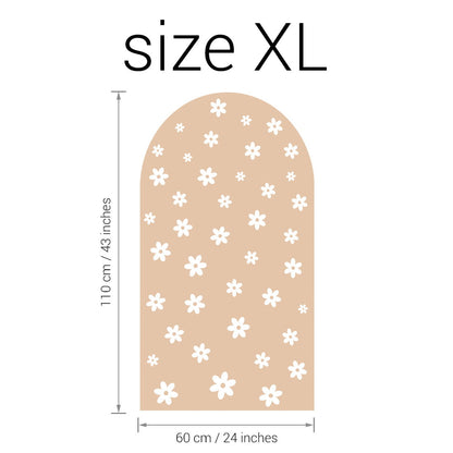 Pastelowelove, Seinätarra Kaari, Beige Daisies Mini