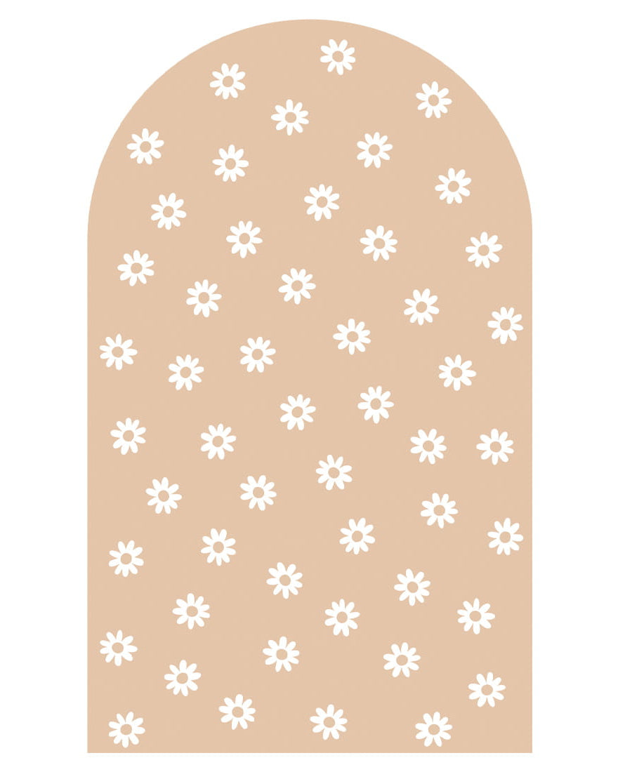 Pastelowelove, Seinätarra Kaari, Beige Daisies