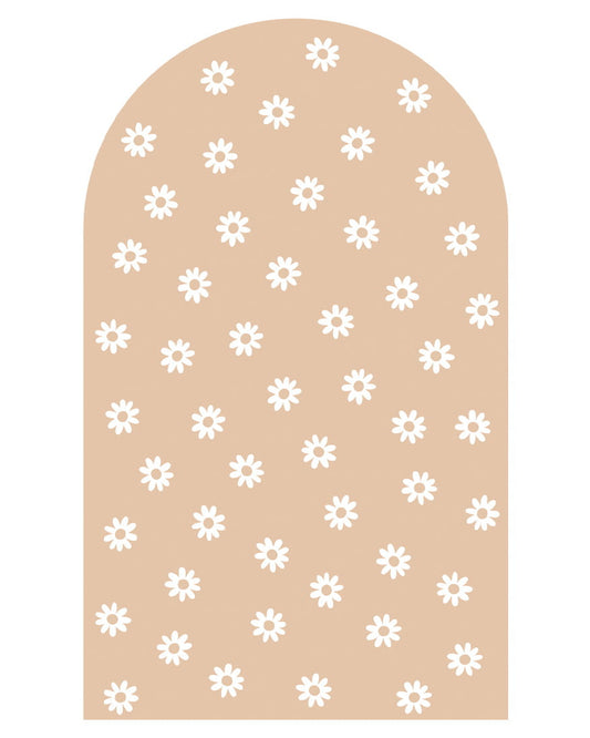 Pastelowelove, Seinätarra Kaari, Beige Daisies