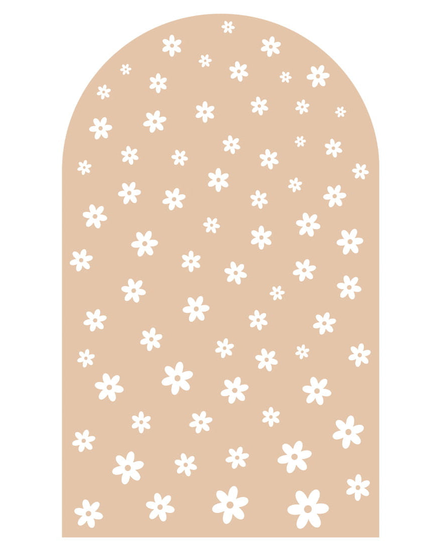 Pastelowelove, Seinätarra Kaari, Beige Daisies Mini