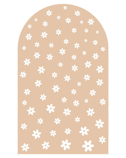 Pastelowelove, Seinätarra Kaari, Beige Daisies Mini
