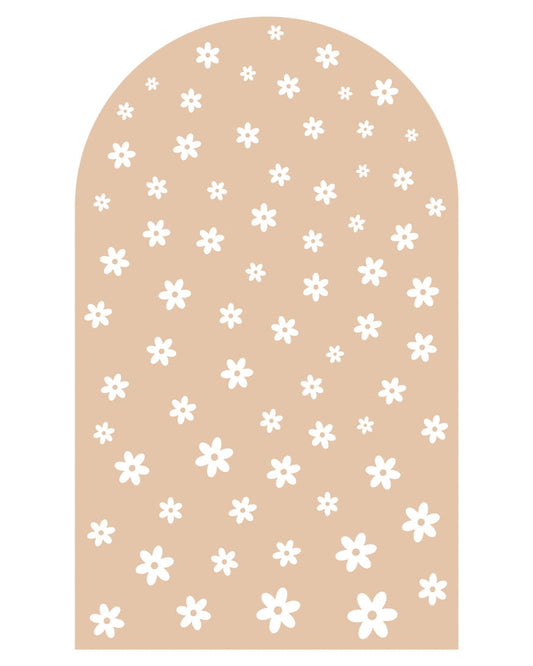 Pastelowe Love, Seinätarra Kaari, Beige Daisies Mini