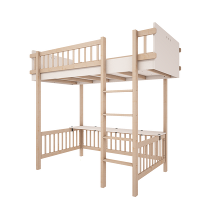 Wood Luck Design, Loftsäng, Basic Vit