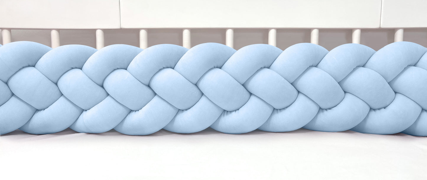 Kantstoppning 4-stavs flätad, sammetsblå