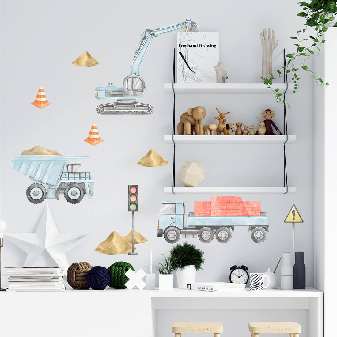Pastelowe Love, Seinätarra Setti, Työmaa, Blue