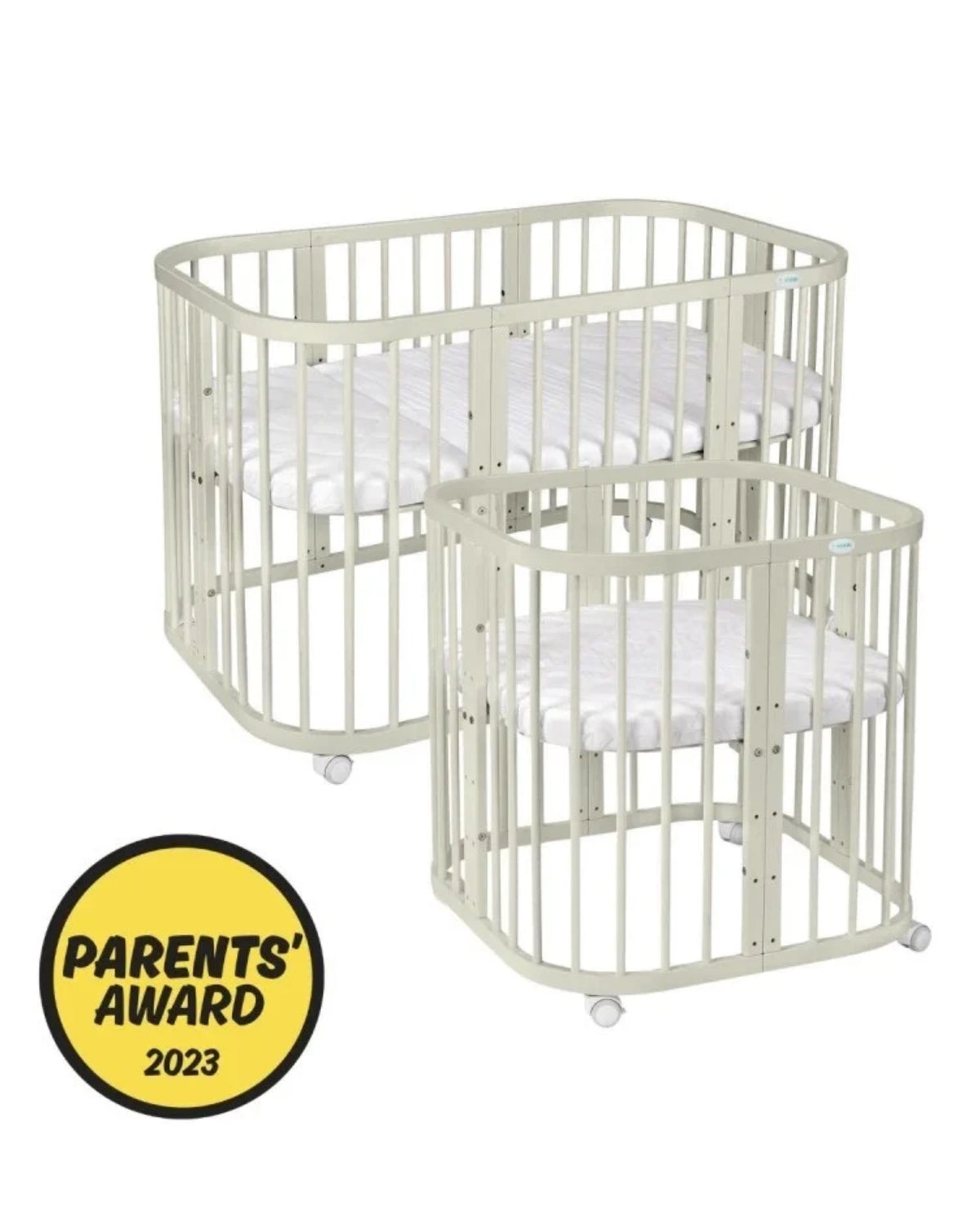 Waldin, Cot 7in1 + Mattress, Olive