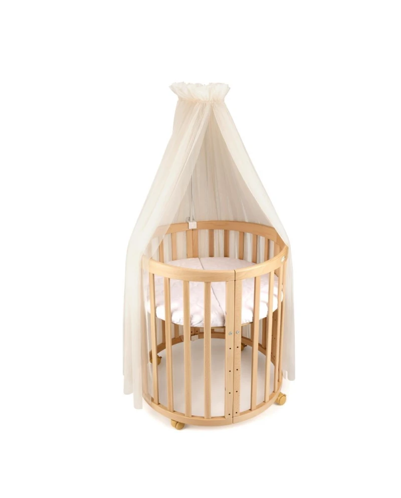 Waldin, Vuodekatos Pinnasängylle 7-in-1, Champagne Tulle