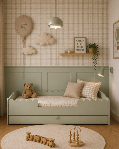 Bellamy, Juniorisänky 80x160, Book Nook, Sage