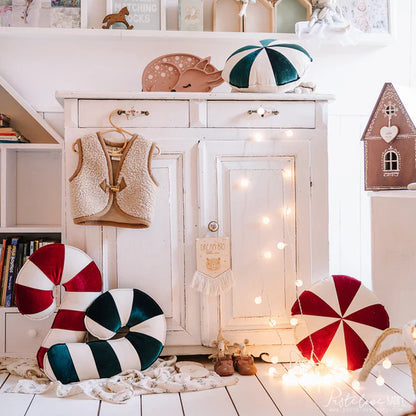 Moi Mili Decorative pillow, Patchwork "Green Candy"