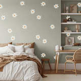 Seinätarra Setti 64 kpl , White Daisy