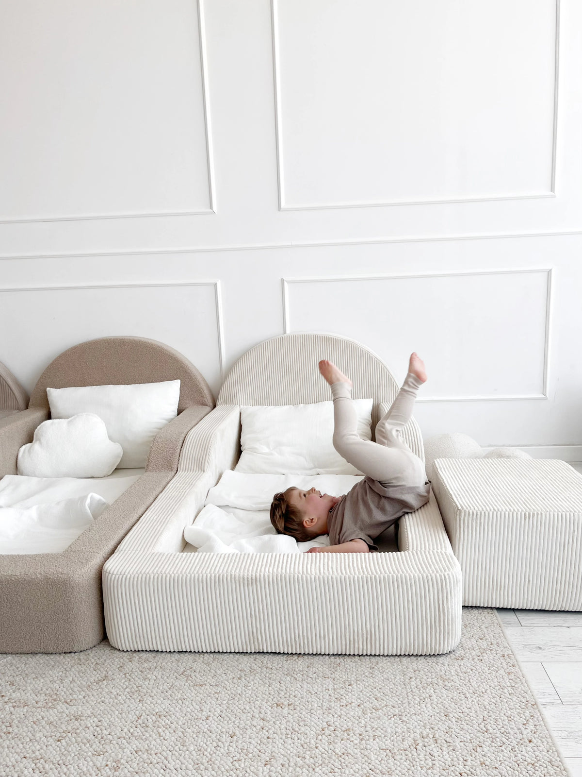 Monio, Montessori Juniorisänky&Patja 70 x 140, Velvet Cream