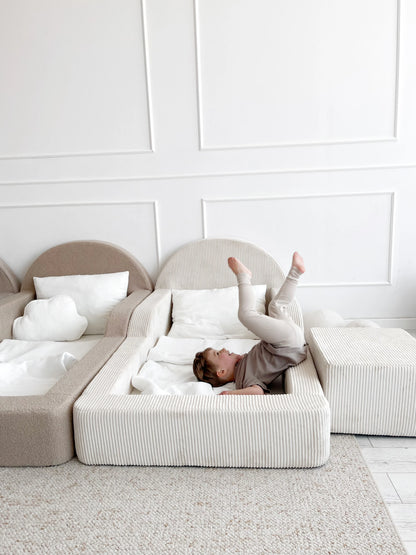 Monio, Montessori Juniorisänky&Patja 70 x 140, Velvet Cream