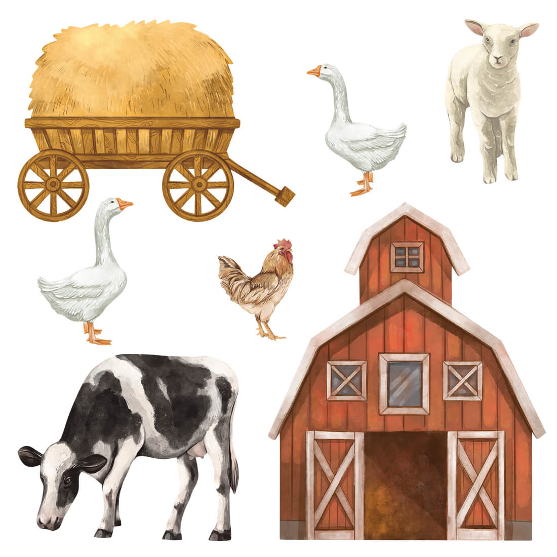 Pastelowe Love, Seinätarra Setti, Farm Animals 2
