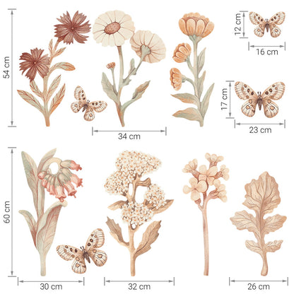 Pastelowe Love, Seinätarra Setti, Flowers Boho 1