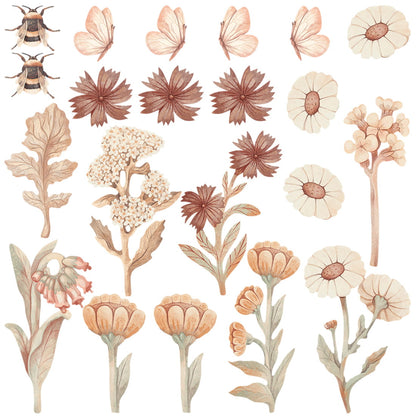 Pastelowe Love, Seinätarra Setti, Flowers Boho 2