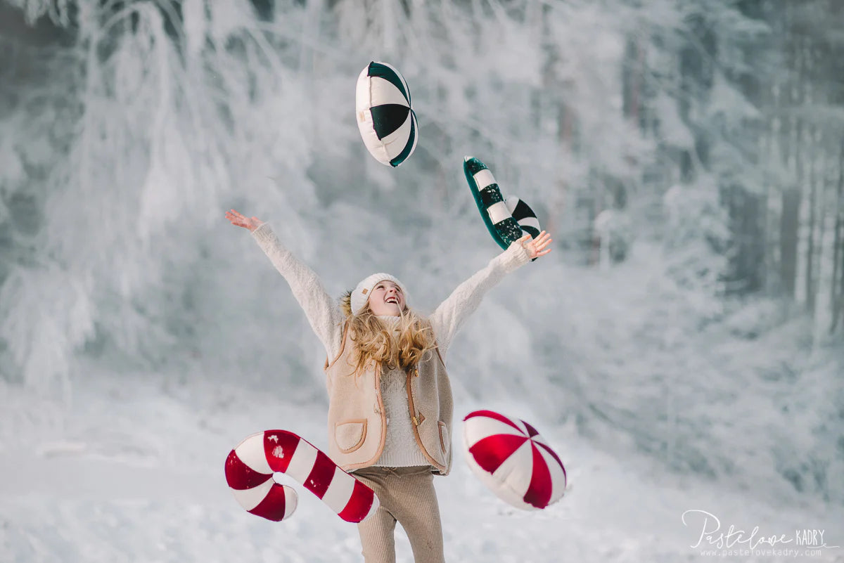 Moi Mili Decorative pillow, Patchwork "Green Candy"